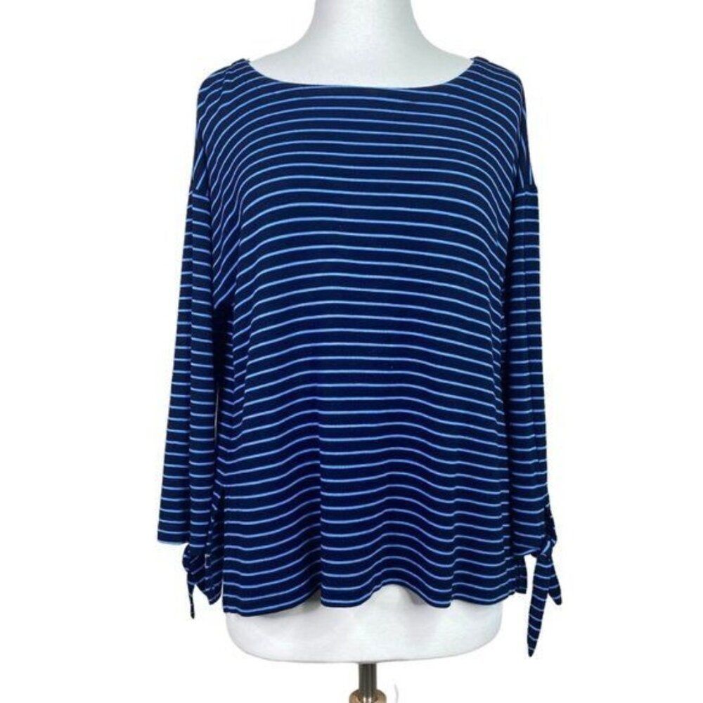 Loft Long Sleeve Striped Top Size Small